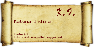 Katona Indira névjegykártya