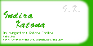 indira katona business card